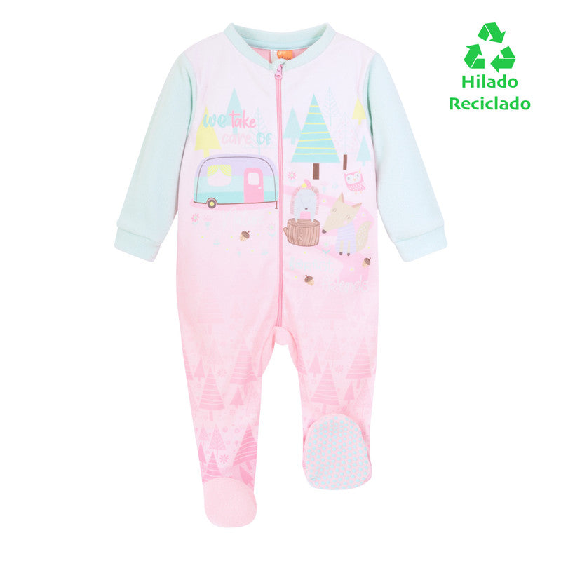 Pijama Bebé Niña Polar Reciclado Rosa H2O Wear
