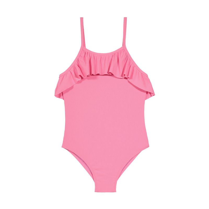 Niña Traje de Baño Entero UV+30 Textura Vuelo Rosado
