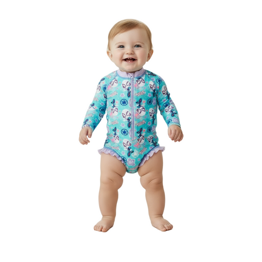 Traje de Baño Bebe Niña UV 50+ Manga Larga Disney