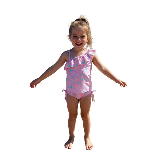 Traje de Baño Niña Tankini UV30+ Un hombro H2O Wear