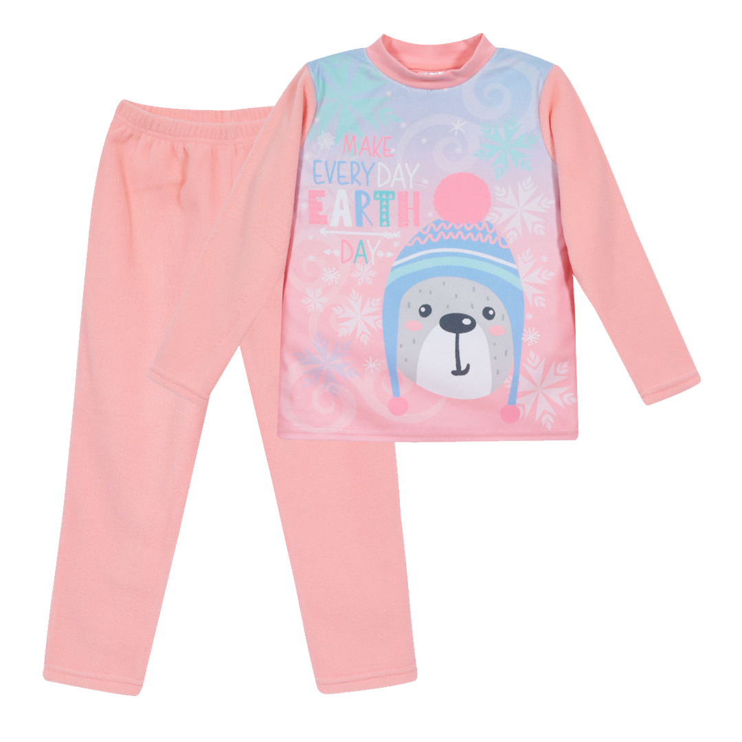 Pijama Niña Polar Sustentable H2O Wear Rosa