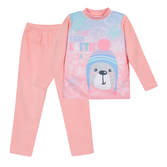 Pijama Niña Polar Sustentable H2O Wear Rosa