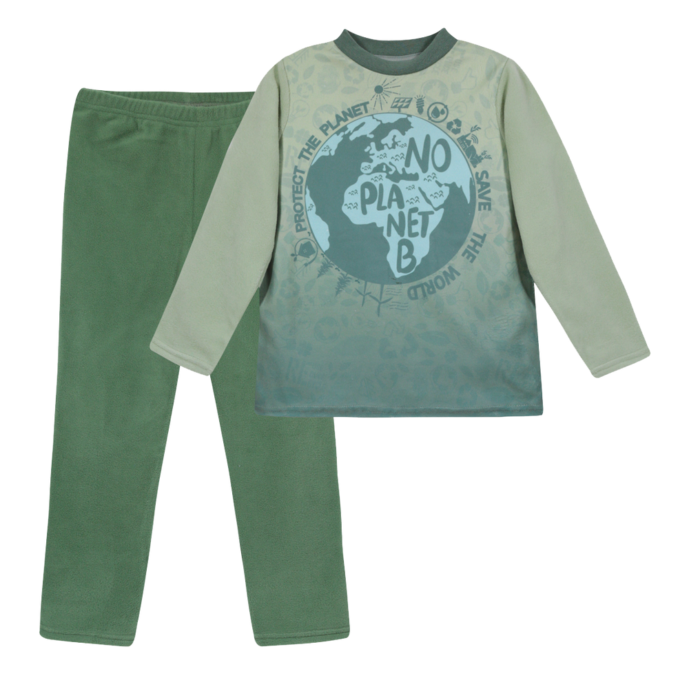 Pijama Niño Polar Sustentable H2O Wear Verde