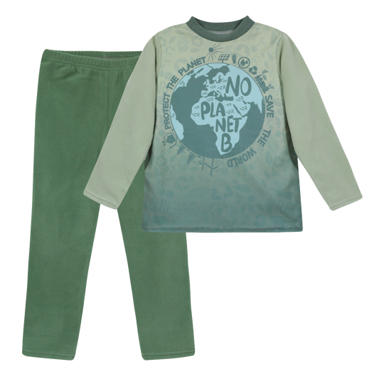 Pijama Niño Polar Sustentable H2O Wear Verde