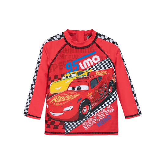 Polera UV50 Manga Larga para Bebe Niño Disney Rojo
