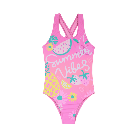 Traje de Baño Niña Entero UV30+ H2O Wear Fucsia
