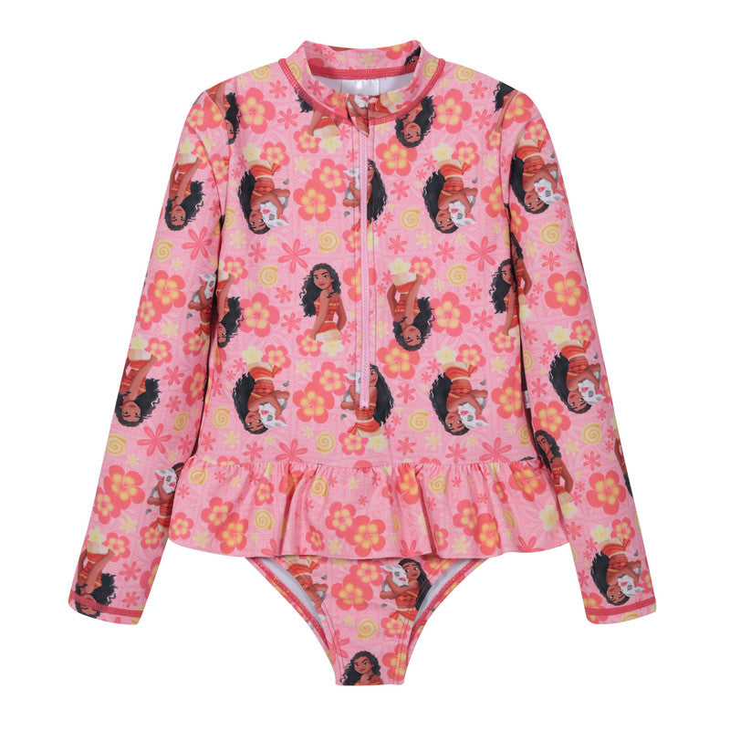 Traje de Baño Niña Entero UV50 M/Larga Princesas Disney