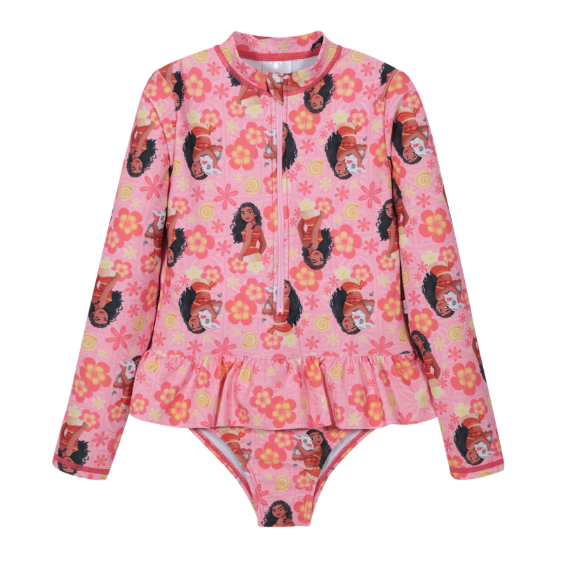 Traje de Baño Niña Entero UV50 M/Larga Princesas Disney