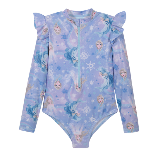 Traje de Baño Niña Entero UV50 M/Larga Frozen Disney