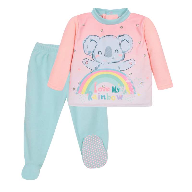 Pijama Bebé Niña Polar Rainbow Coral H2O Wear