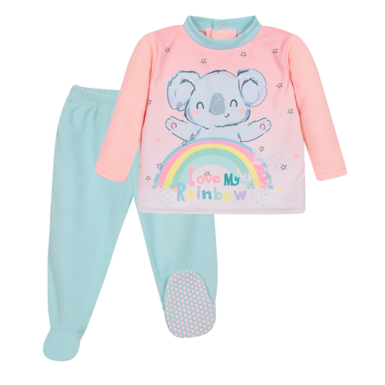 Pijama Bebé Niña Polar Rainbow Coral H2O Wear