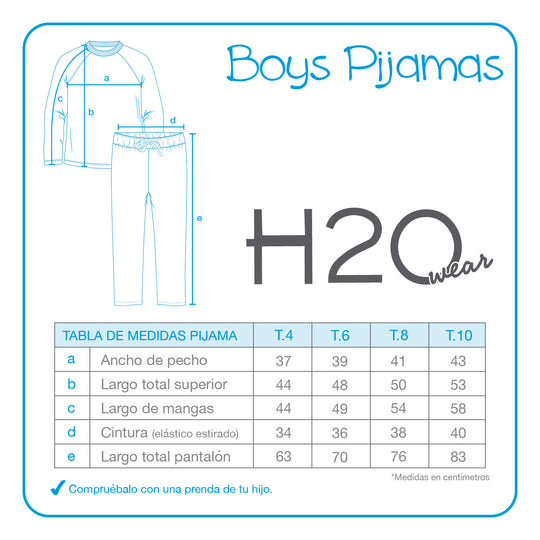 Pijama Niño Polar Sustentable H2O Wear Verde