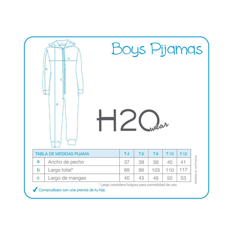 Pijama Niño Polar Sustentable H2O Wear Verde