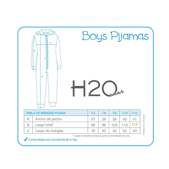 Pijama Niño Polar Sustentable H2O Wear Verde