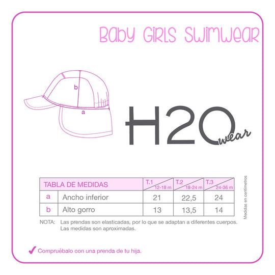 Jockey Bebe Niña UV30 H2O Wear Blanco
