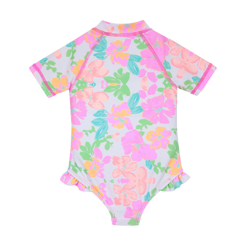 Traje de Baño Bebe Niña UV30 Manga Corta H2O Wear Blanco