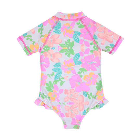 Traje de Baño Bebe Niña UV30 Manga Corta H2O Wear Blanco