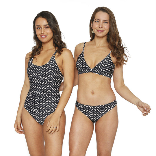 Traje de Baño Bikini Mujer H2O Wear Triangulo Banda Gris