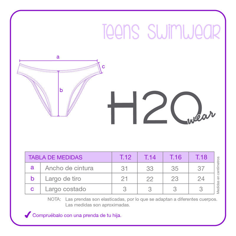 Traje de Baño Teens Niña Bikini UV30+ H2O Wear Coral