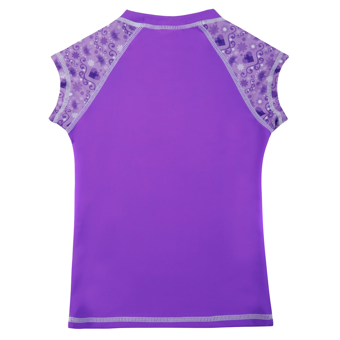 Polera Niña Manga Corta UV 50 Disney Princesas Violeta