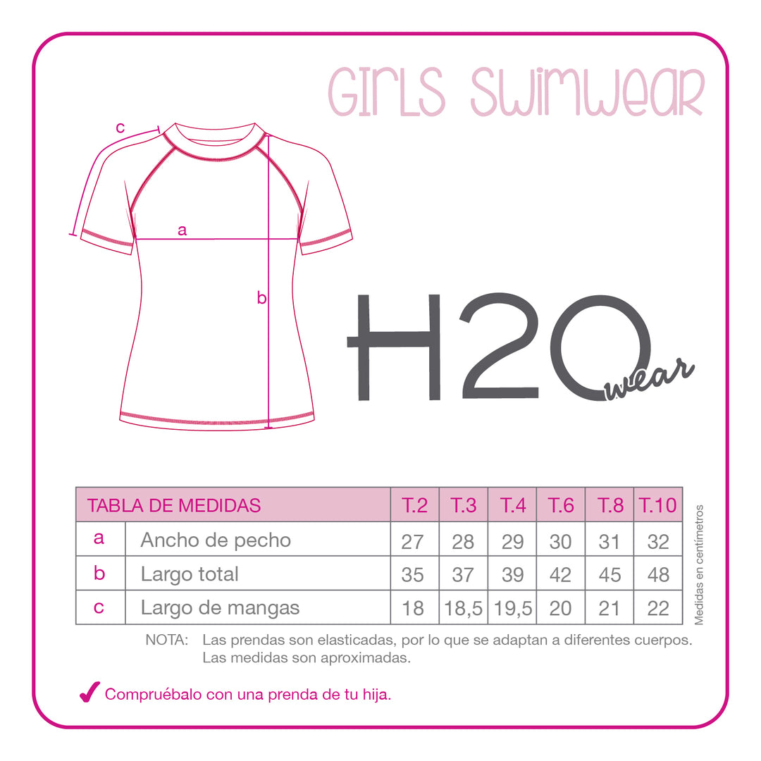 Polera Niña Manga Corta UV 50 Disney Princesas Violeta