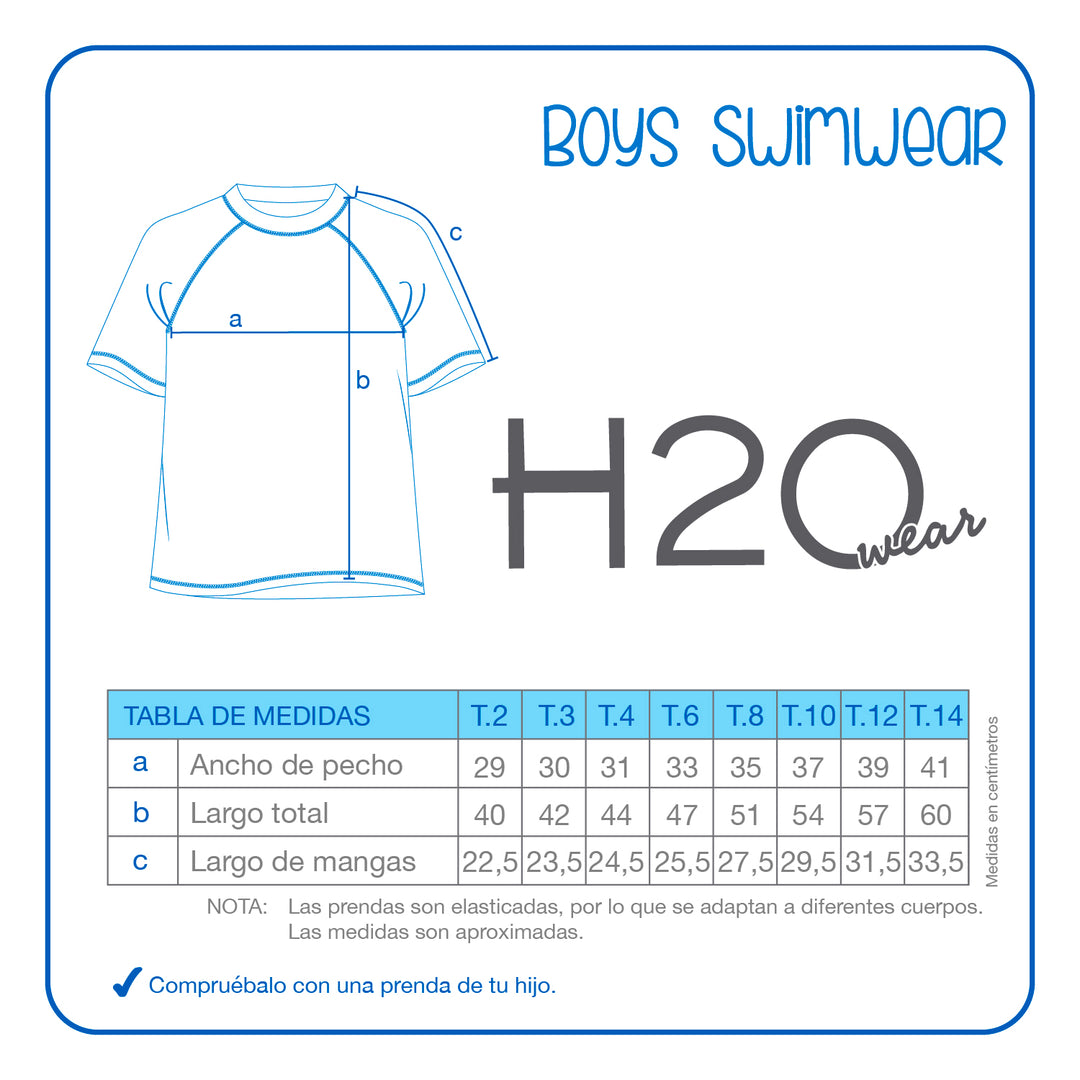 Polera Niño Manga Corta UV 50 Disney Spiderman Turquesa