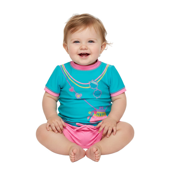 Traje de Baño Bebe Niña Set UV 50 H2O Wear Turquesa