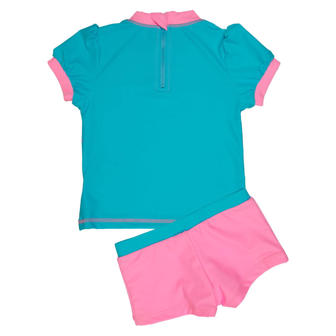 Traje de Baño Bebe Niña Set UV 50 H2O Wear Turquesa