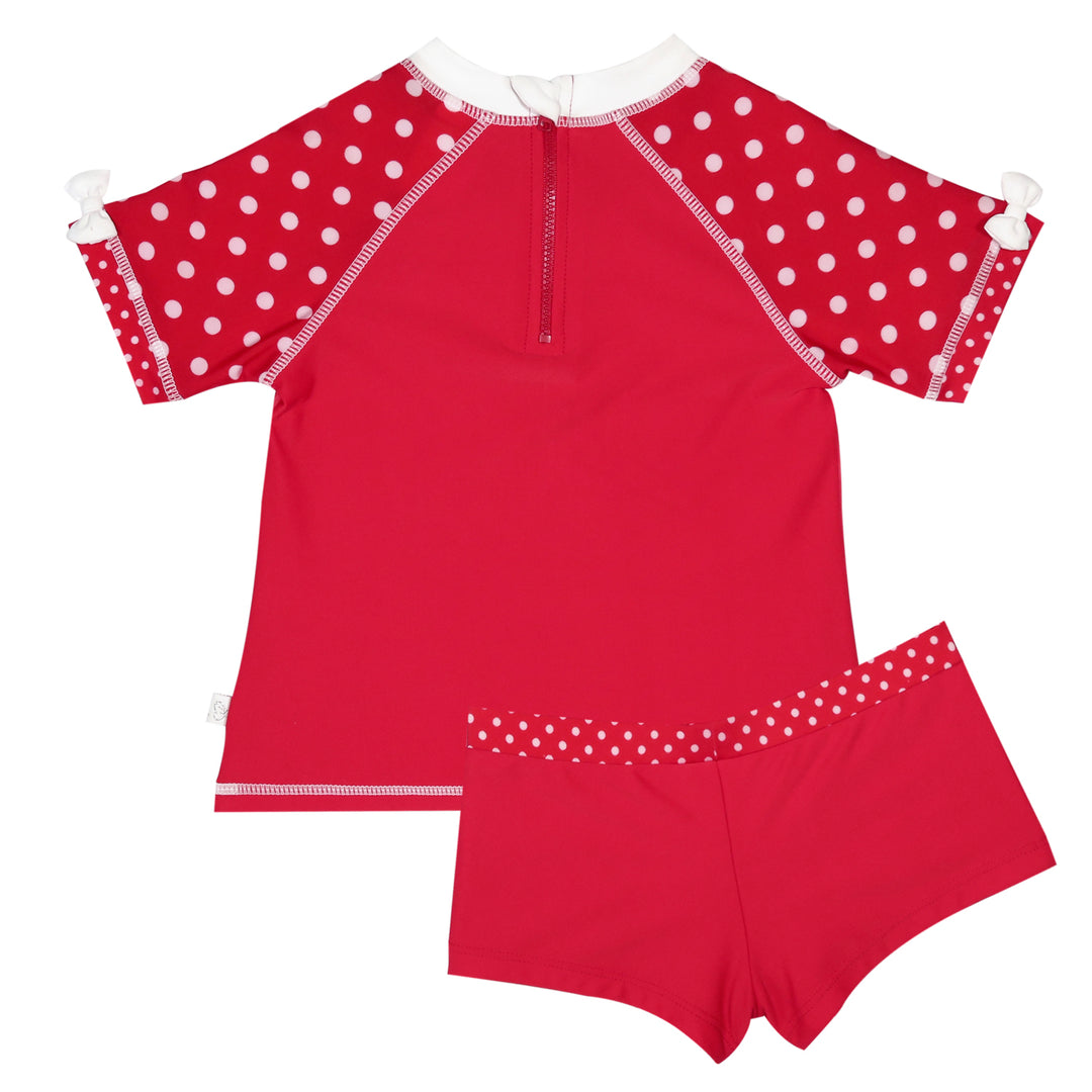 Traje de Baño Bebe Niña Set UV 30 Disney Minnie Rojo Amaranto
