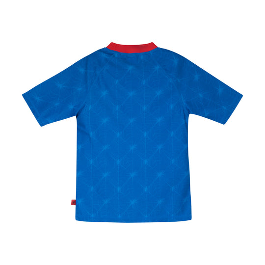 Polera Niño Manga Corta UV 50+ Disney Spiderman Azul