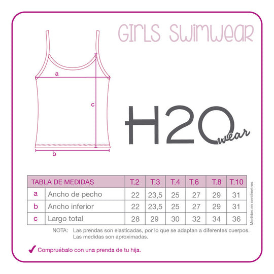Traje de Baño Tankini para Niña Rosa