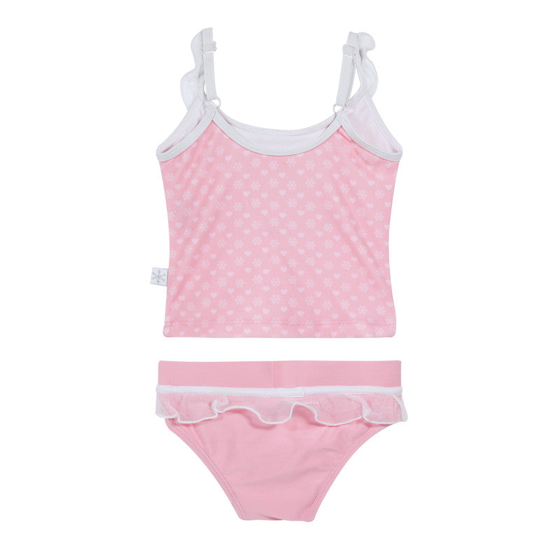 Traje de Baño Tankini para Niña Rosa