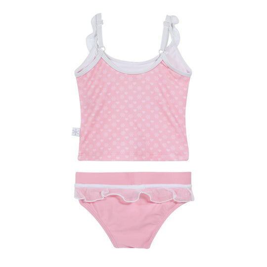 Traje de Baño Tankini para Niña Rosa