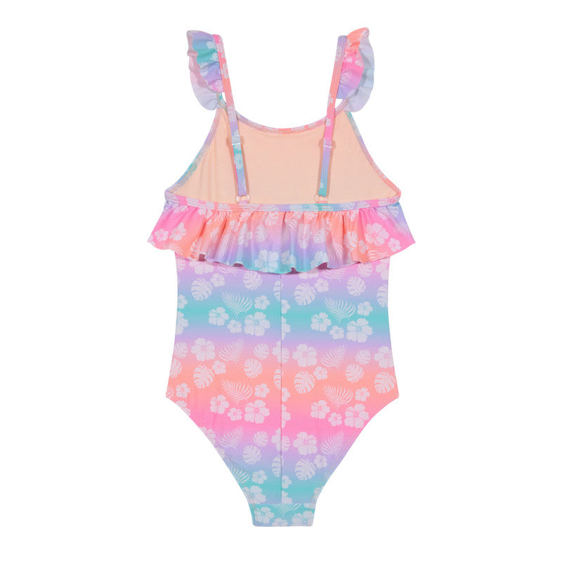 Traje de Baño Entero UV30+ Estampado para Niña Coral