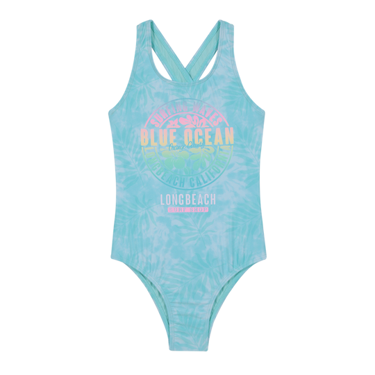 Traje de Baño Niña Entero UV30+ H2O Wear Turquesa