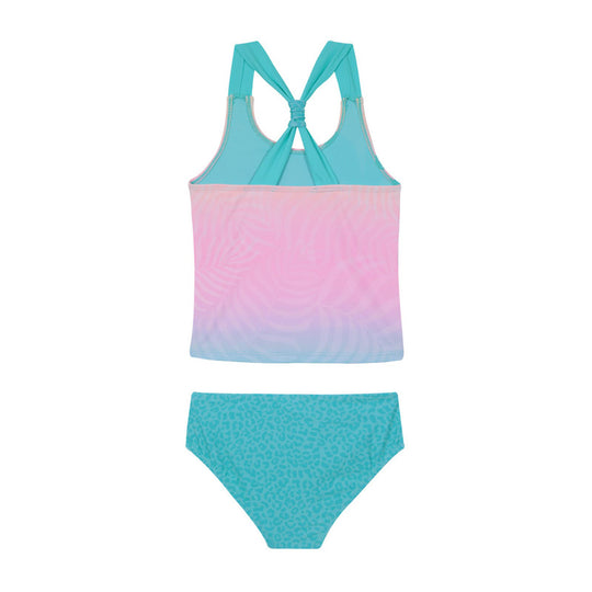 Traje de Baño Niña Tankini UV30+ H2O Wear Verde Top Sublimado