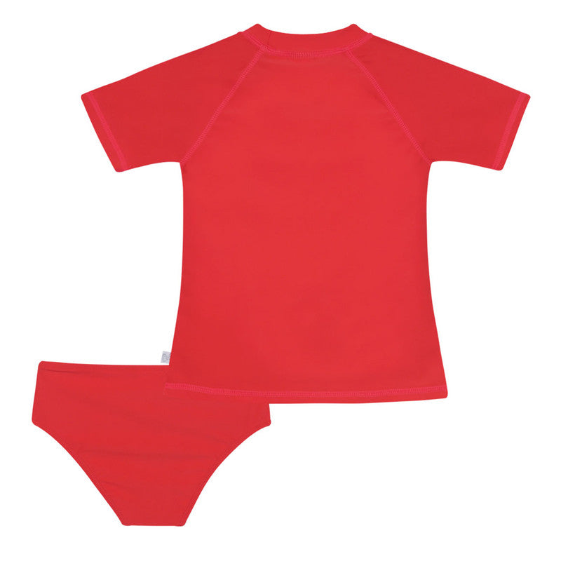 Traje de Baño Niña Set UV UV50+ Disney Minnie Rojo M/Corta