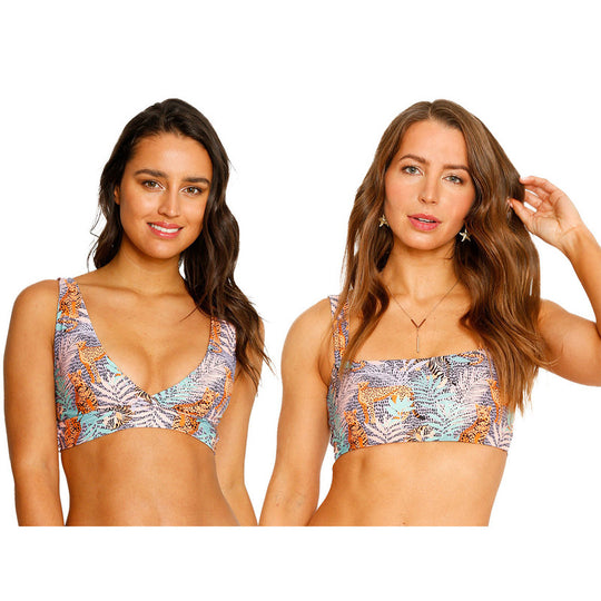 Traje de Baño Bikini Top Two Ways para Mujer Morado