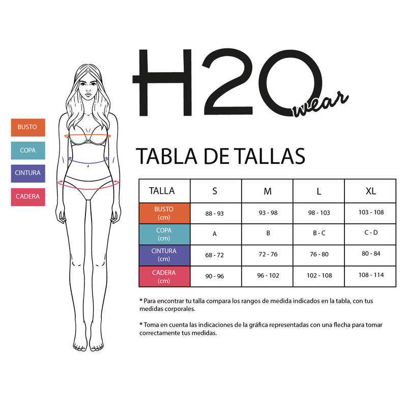 Traje de Baño Bikini Top Two Ways para Mujer Azul