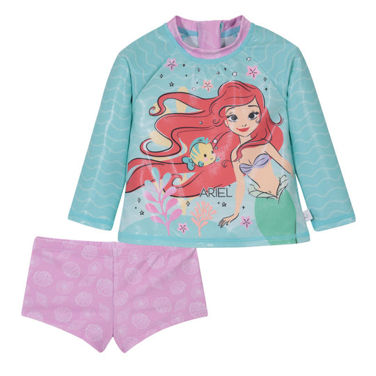 Traje de Baño Bebe Niña Set UV50+ Manga larga Princesas