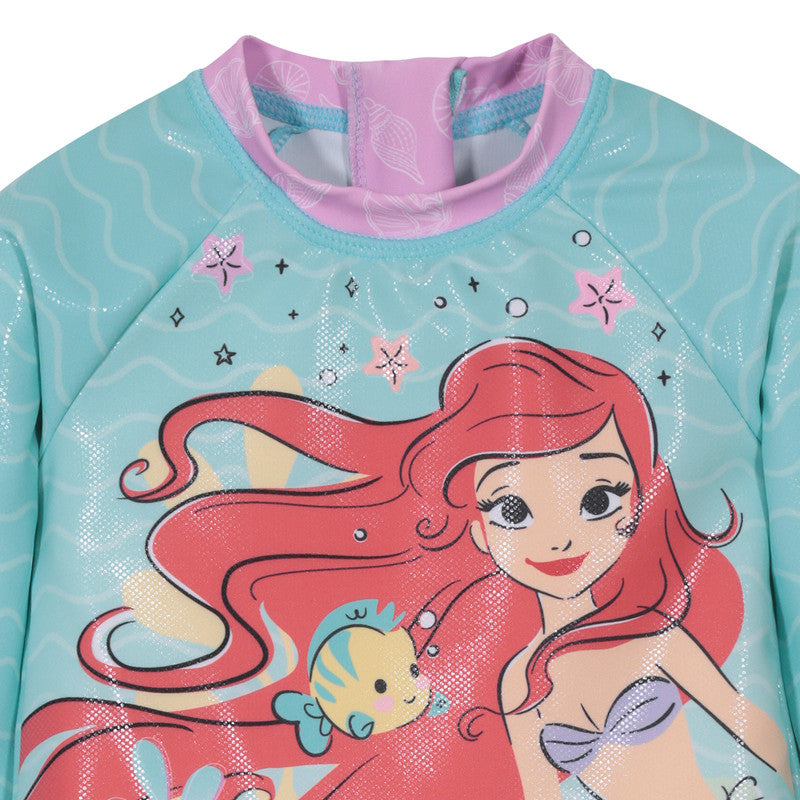 Traje de Baño Bebe Niña Set UV50+ Manga larga Princesas