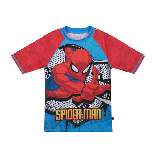 Traje de Baño Niño Polera UV50+ Spiderman Marvel Disney