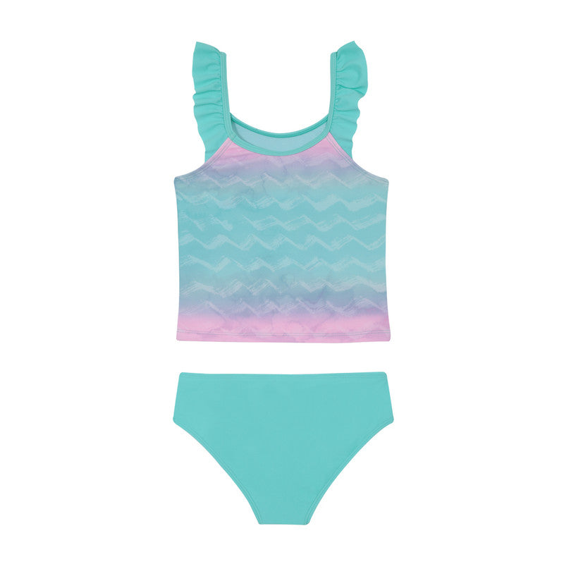 Traje de Baño Niña Tankini UV30 + H2O Wear Turquesa