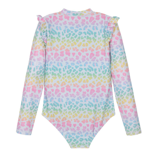 Traje de Baño Niña Manga Larga UV30 + Cierre H2O Wear