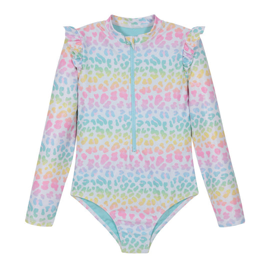 Traje de Baño Niña Manga Larga UV30 + Cierre H2O Wear