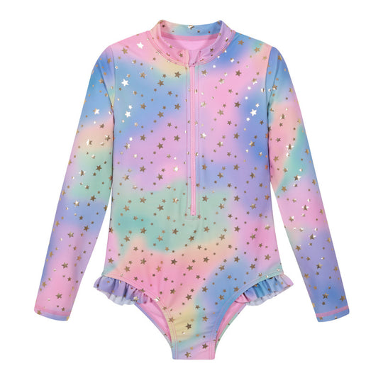 Traje de Baño Niña UV30+ Folia Dorada H2O Wear
