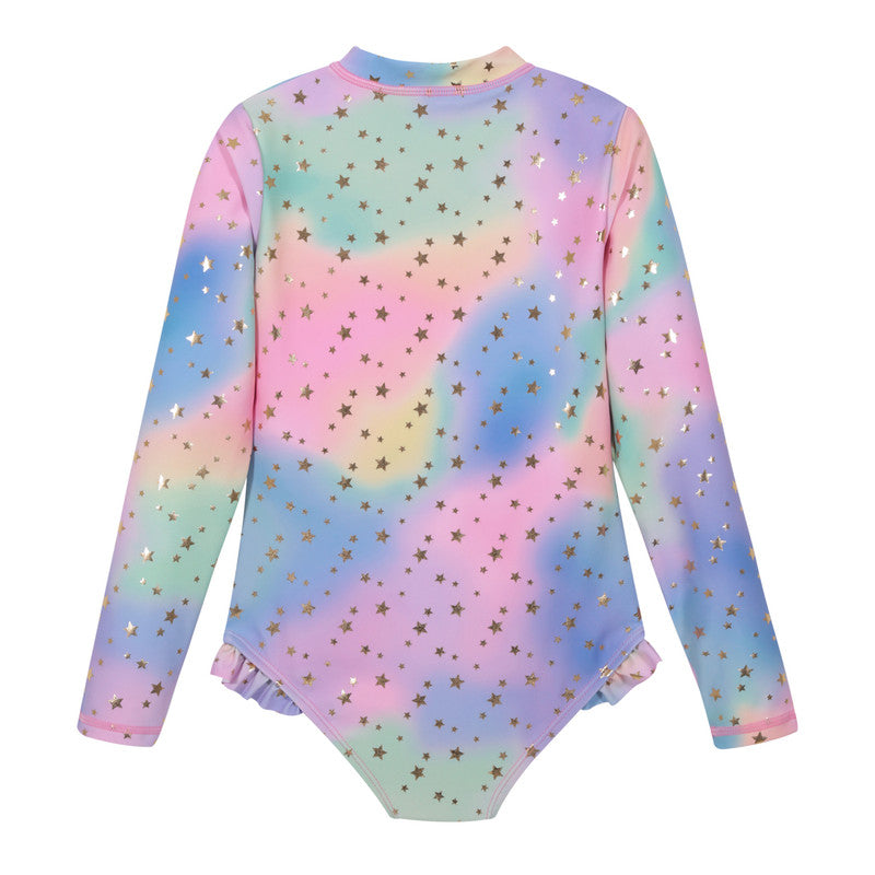 Traje de Baño Niña UV30+ Folia Dorada H2O Wear