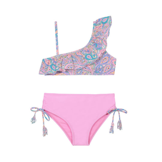 Traje de Baño Niña Bikini UV+30 Un Hombro H2O Wear