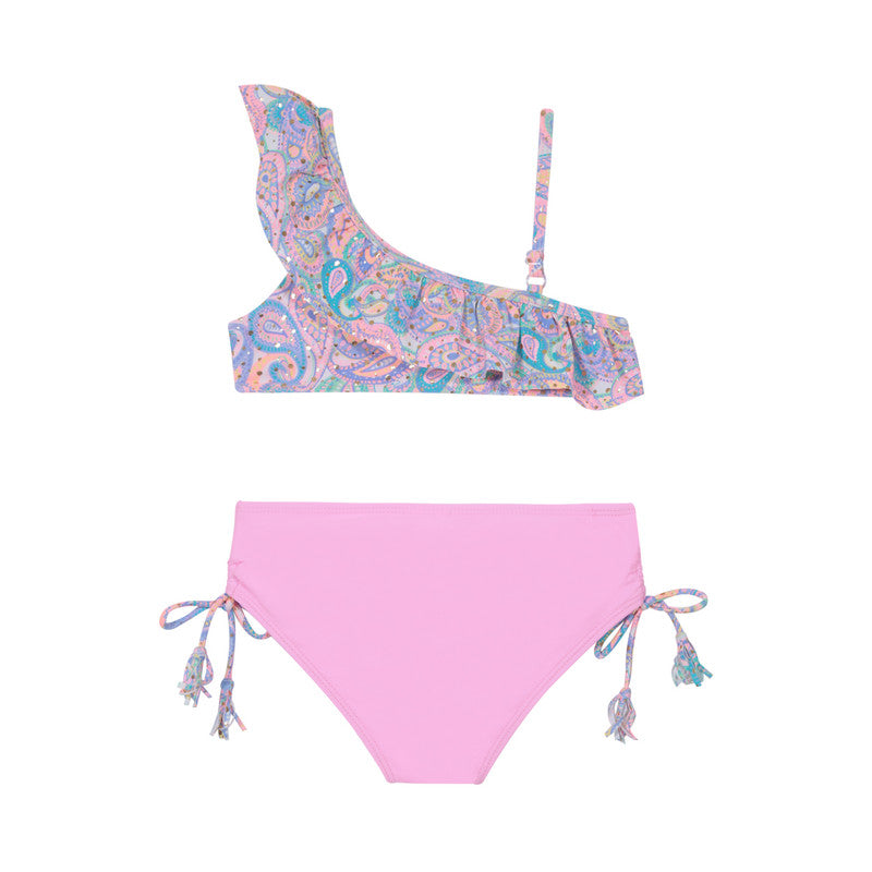 Traje de Baño Niña Bikini UV+30 Un Hombro H2O Wear