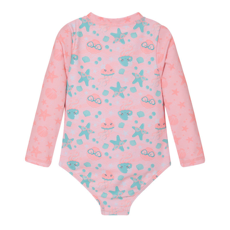 Traje de Baño Bebe Niña Manga Larga UV50+ H2O Wear